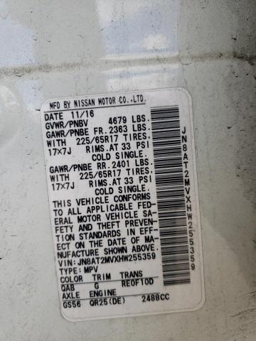 Photo 10 from auction – 2017 NISSAN ROGUE S with VIN JN8AT2MVXHW255359