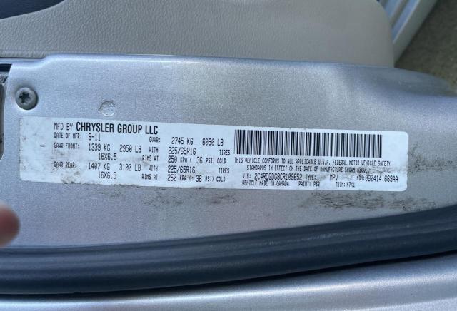 Photo 10 from auction – 2012 DODGE GRAND CARA with VIN 2C4RDGDG8CR109652
