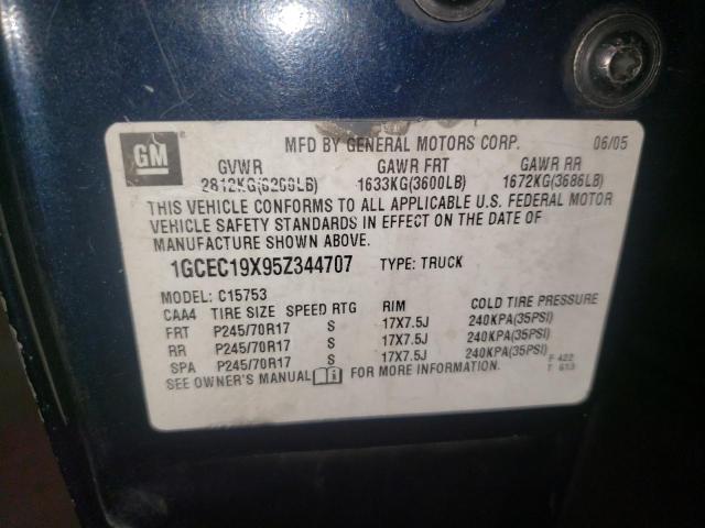 Photo 10 from auction – 2005 CHEVROLET SILVERADO with VIN 1GCEC19X95Z344707