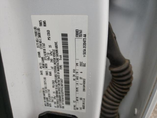 Photo 9 from auction – 2015 FORD F150 SUPER with VIN 1FTEW1EG7FFC87357