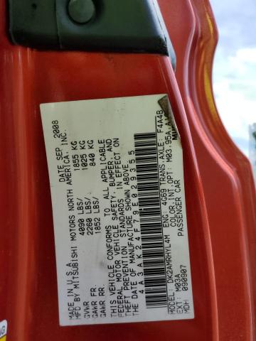 Photo 10 from auction – 2009 MITSUBISHI ECLIPSE GS with VIN 4A3AK24F79E029355