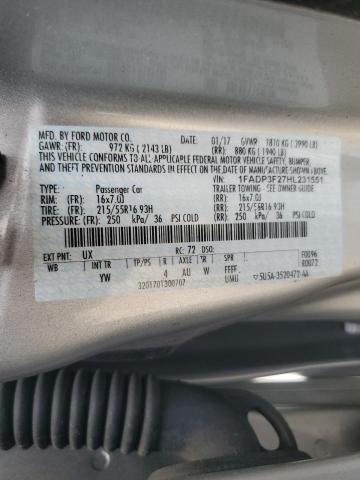 Photo 10 from auction – 2017 FORD FOCUS SE with VIN 1FADP3F27HL231551