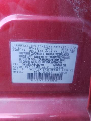Photo 10 from auction – 2013 NISSAN SENTRA S with VIN 3N1AB7AP1DL612190