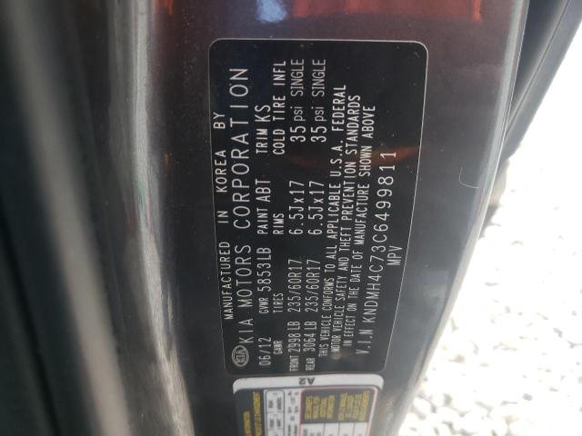 Photo 10 from auction – 2012 KIA SEDONA EX with VIN KNDMH4C73C6499811