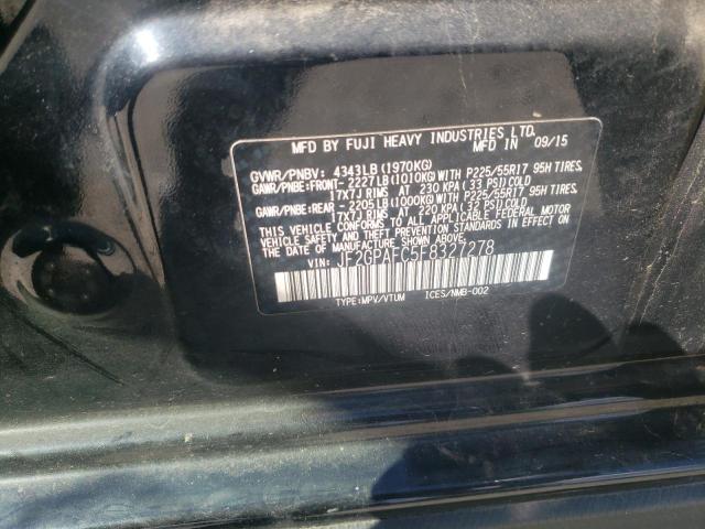 Photo 10 from auction – 2015 SUBARU XV CROSSTR with VIN JF2GPAFC5F8327278