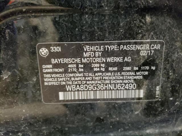 Photo 10 from auction – 2017 BMW 330 XI with VIN WBA8D9G36HNU62490