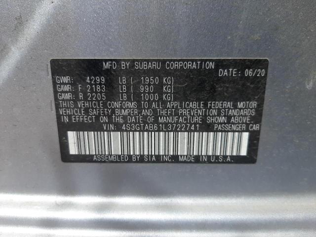 Photo 10 from auction – 2020 SUBARU IMPREZA with VIN 4S3GTAB61L3722741