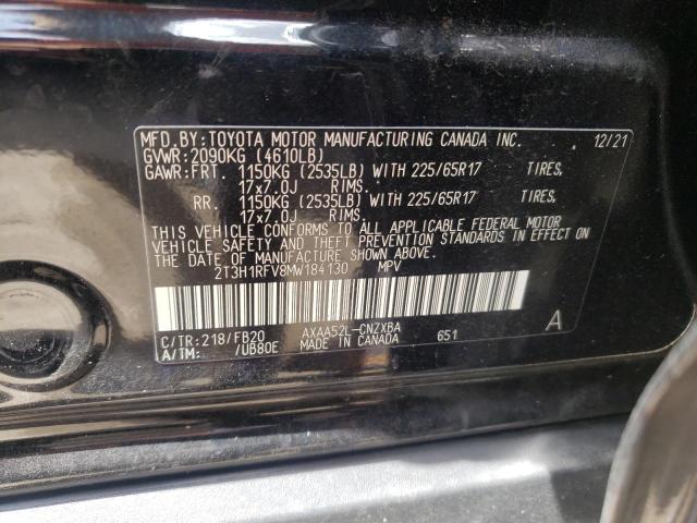Photo 10 from auction – 2021 TOYOTA RAV4 LE with VIN 2T3H1RFV8MW184130