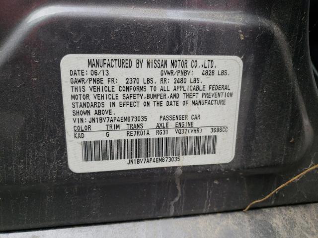 Photo 10 from auction – 2014 INFINITI Q50 BASE with VIN JN1BV7AP4EM673035
