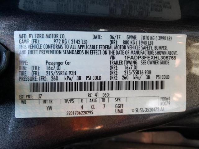 Photo 10 from auction – 2017 FORD FOCUS SE with VIN 1FADP3FEXHL306768