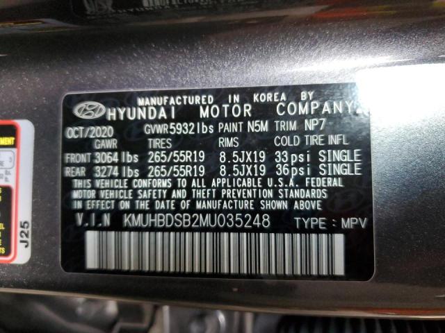 Photo 10 from auction – 2021 GENESIS GV80 BASE with VIN KMUHBDSB2MU035248