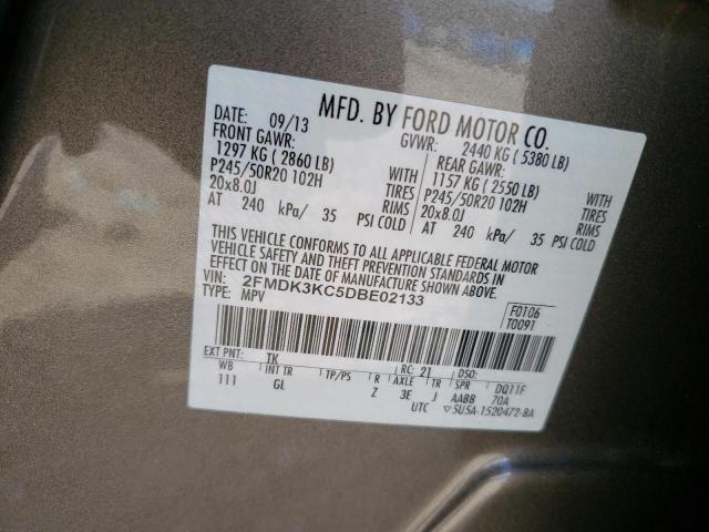 Photo 10 from auction – 2013 FORD EDGE LIMIT with VIN 2FMDK3KC5DBE02133