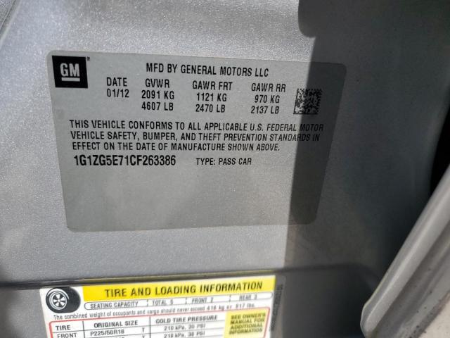 Photo 10 from auction – 2012 CHEVROLET MALIBU LTZ with VIN 1G1ZG5E71CF263386