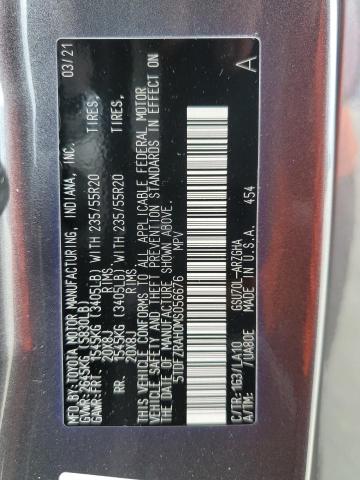Photo 10 from auction – 2021 TOYOTA HIGHLANDER with VIN 5TDFZRAH0MS056676