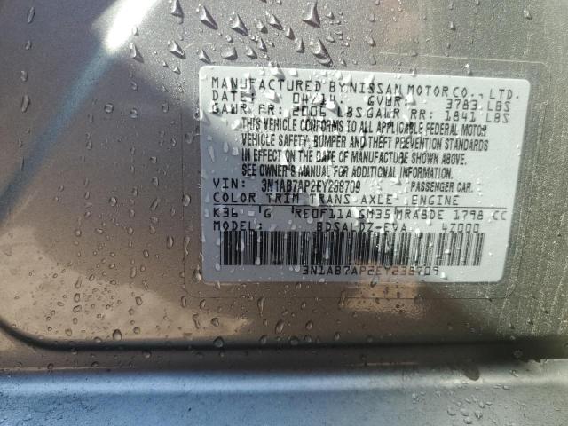 Photo 10 from auction – 2014 NISSAN SENTRA S with VIN 3N1AB7AP2EY238709