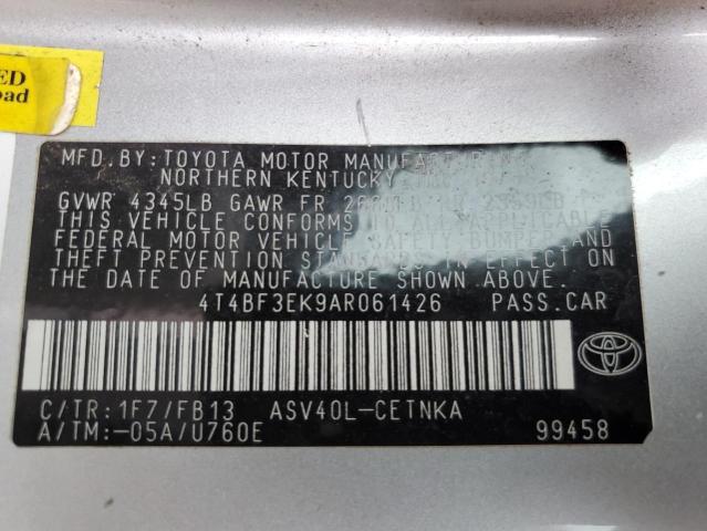 Photo 10 from auction – 2010 TOYOTA CAMRY BASE with VIN 4T4BF3EK9AR061426
