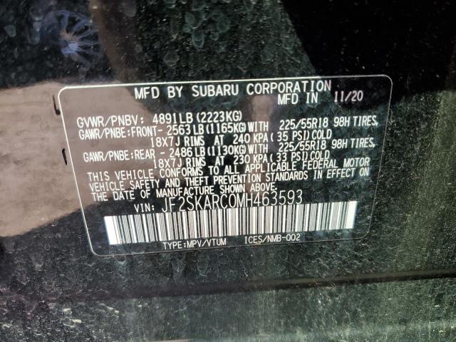 Photo 10 from auction – 2021 SUBARU FORESTER S with VIN JF2SKARC0MH463593