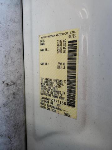 Photo 10 from auction – 2016 NISSAN MAXIMA 3.5 with VIN 1N4AA6AP1GC377158