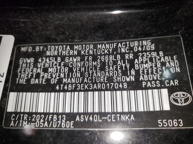 Zdjęcie 10 z aukcji – 2010 TOYOTA CAMRY BASE z VIN 4T4BF3EK3AR017048