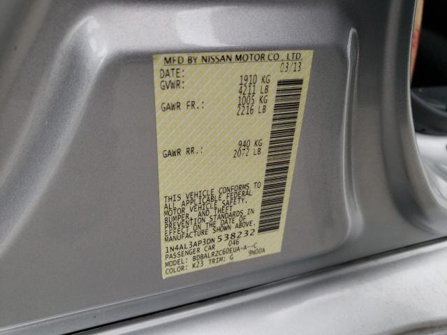 Photo 10 from auction – 2013 NISSAN ALTIMA 2.5 with VIN 1N4AL3AP3DN538232