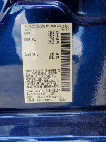 Photo 10 from auction – 2020 NISSAN ALTIMA S with VIN 1N4BL4BV1LC234124