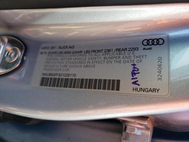 Photo 10 from auction – 2016 AUDI A3 PREMIUM with VIN WAUB8GFF3G1028110