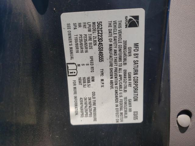 Photo 10 from auction – 2005 SATURN VUE with VIN 5GZCZ23D45S849555