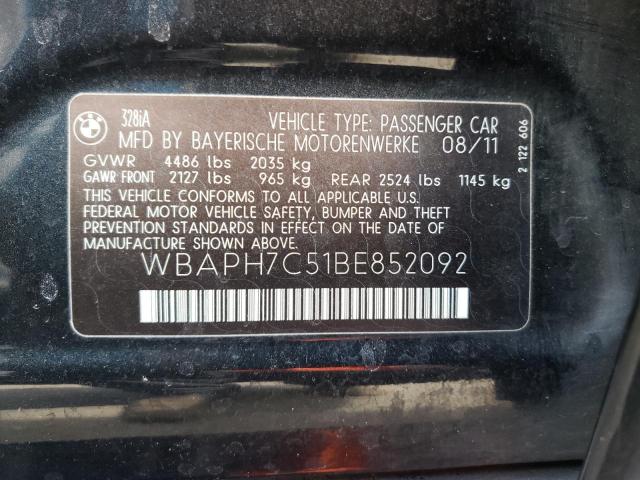 Photo 10 from auction – 2011 BMW 328 I with VIN WBAPH7C51BE852092