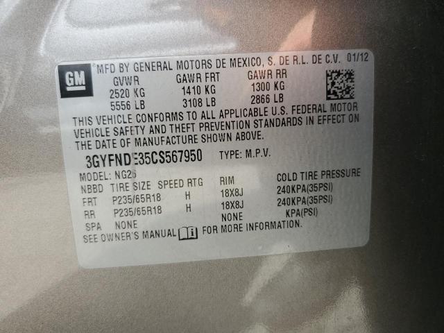 Photo 10 from auction – 2012 CADILLAC SRX LUXURY with VIN 3GYFNDE35CS567950