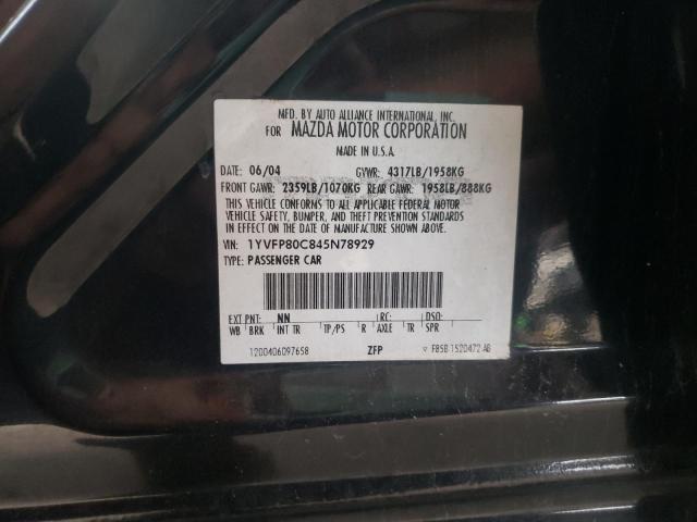 Photo 10 from auction – 2004 MAZDA 6 I with VIN 1YVFP80C845N78929