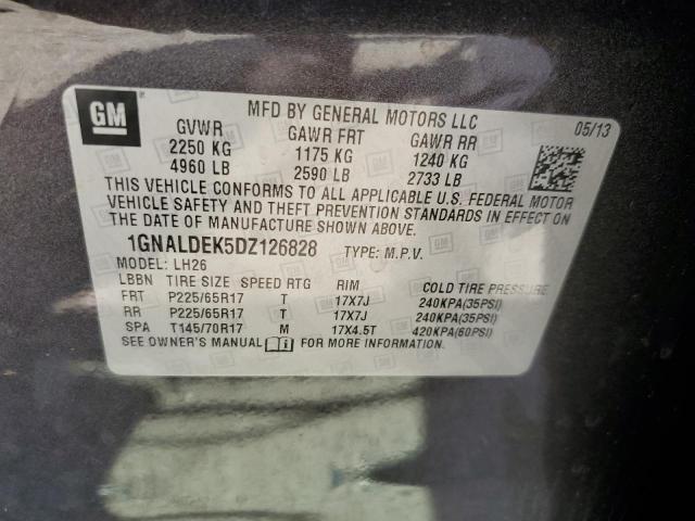 Photo 10 from auction – 2013 CHEVROLET EQUINOX LT with VIN 1GNALDEK5DZ126828