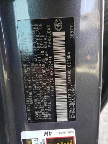 Photo 10 from auction – 2011 TOYOTA CAMRY BASE with VIN 4T4BF3EK0BR092940