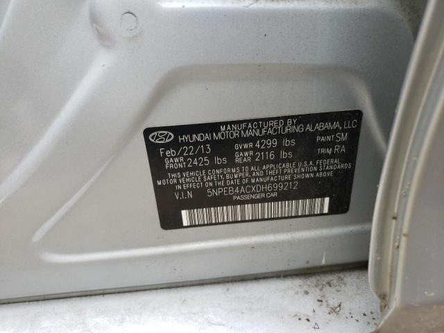 Photo 10 from auction – 2013 HYUNDAI SONATA GLS with VIN 5NPEB4ACXDH699212