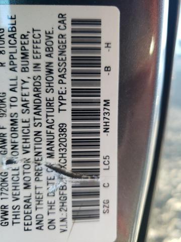 Photo 10 from auction – 2012 HONDA CIVIC EX with VIN 2HGFB2F8XCH320389