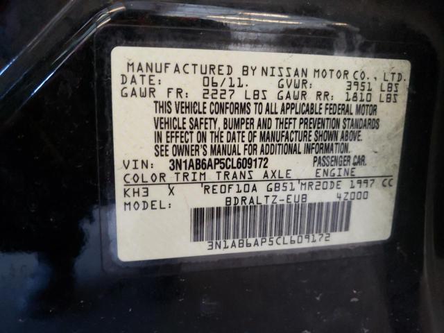 Photo 10 from auction – 2012 NISSAN SENTRA 2.0 with VIN 3N1AB6AP5CL609172