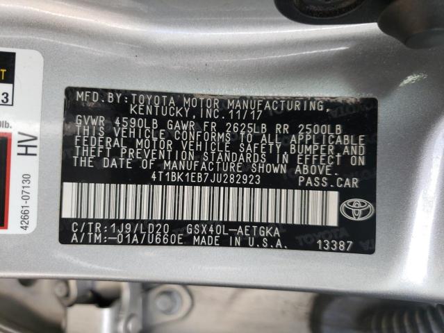 Photo 10 from auction – 2018 TOYOTA AVALON XLE with VIN 4T1BK1EB7JU282923