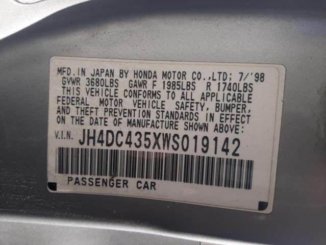 Photo 10 from auction – 1998 ACURA INTEGRA LS with VIN JH4DC435XWS019142
