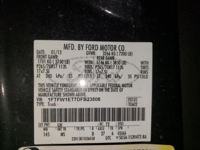 Photo 10 from auction – 2013 FORD F150 SUPER with VIN 1FTFW1ET7DFB23508