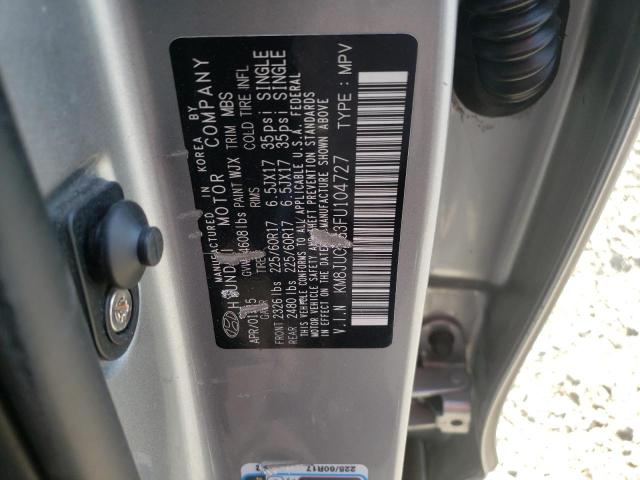 Photo 10 from auction – 2015 HYUNDAI TUCSON LIM with VIN KM8JUCAG3FU104727