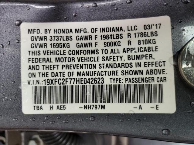 Photo 10 from auction – 2017 HONDA CIVIC EX with VIN 19XFC2F77HE042623