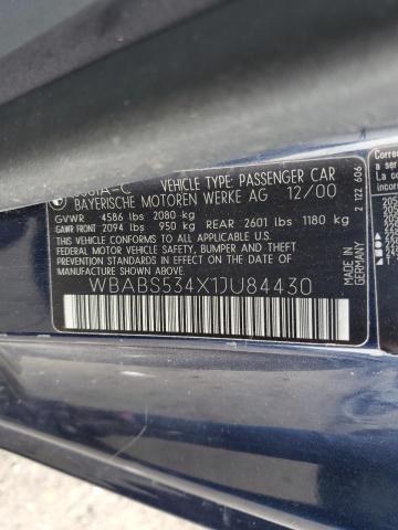 Photo 10 from auction – 2001 BMW 330 CI with VIN WBABS534X1JU84430