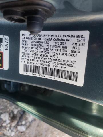 Photo 10 from auction – 2014 HONDA CR-V LX with VIN 2HKRM4H37EH686646