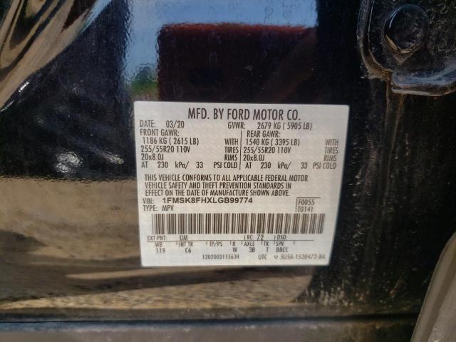 Photo 10 from auction – 2020 FORD EXPLORER L with VIN 1FMSK8FHXLGB99774
