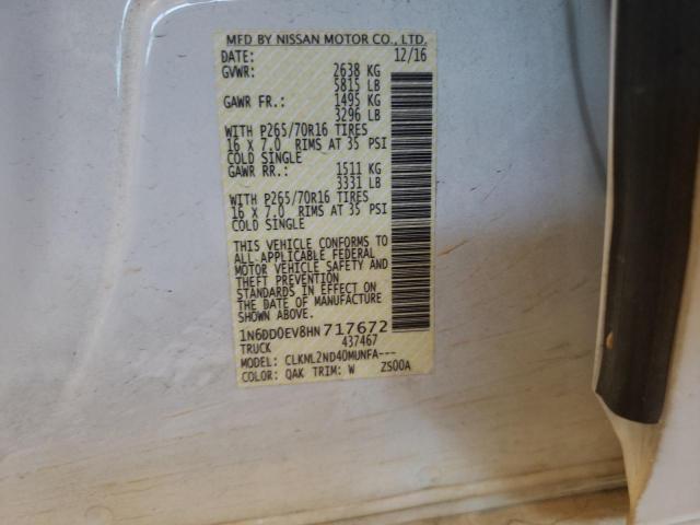 Photo 10 from auction – 2017 NISSAN FRONTIER S with VIN 1N6DD0EV8HN717672