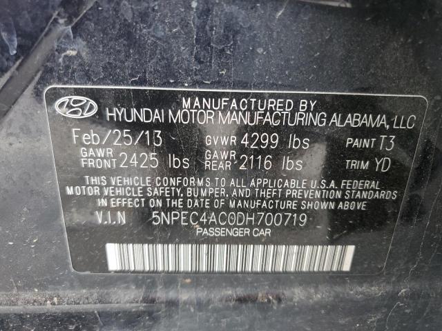 Photo 10 from auction – 2013 HYUNDAI SONATA SE with VIN 5NPEC4AC0DH700719