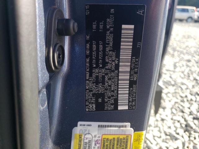 Photo 10 from auction – 2016 TOYOTA SIENNA XLE with VIN 5TDYK3DC4GS691706