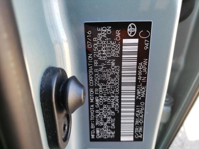 Photo 10 from auction – 2016 TOYOTA PRIUS with VIN JTDKARFU6G3026423