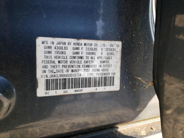Photo 10 from auction – 2005 ACURA TSX with VIN JH4CL96895C018734