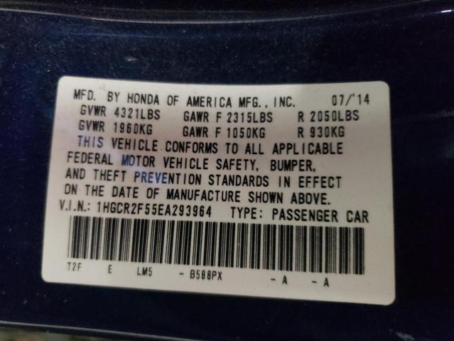 Photo 10 from auction – 2014 HONDA ACCORD SPO with VIN 1HGCR2F55EA293964