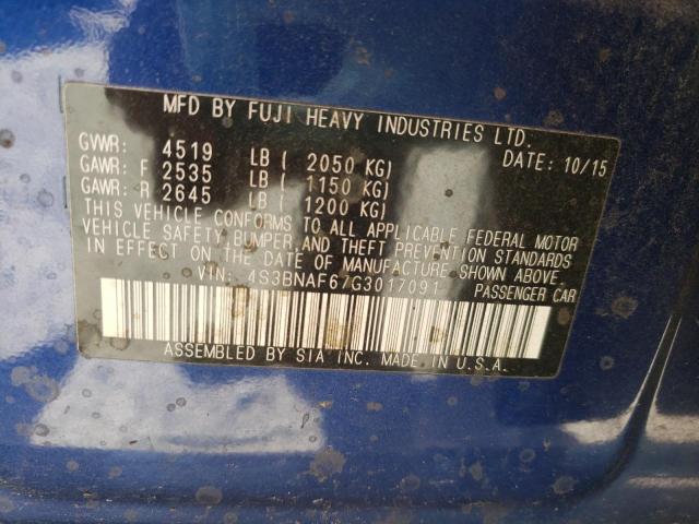 Photo 10 from auction – 2016 SUBARU LEGACY 2.5 with VIN 4S3BNAF67G3017091